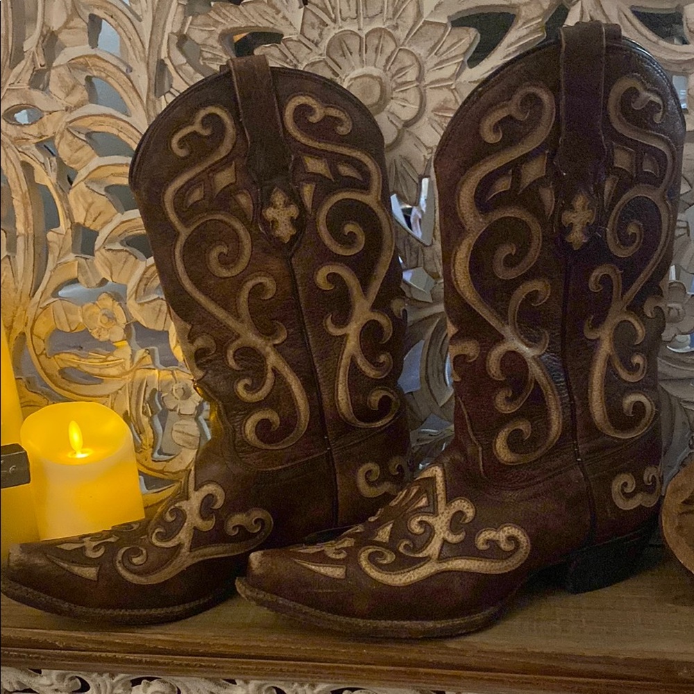 Tony Lama Brown Western Boots